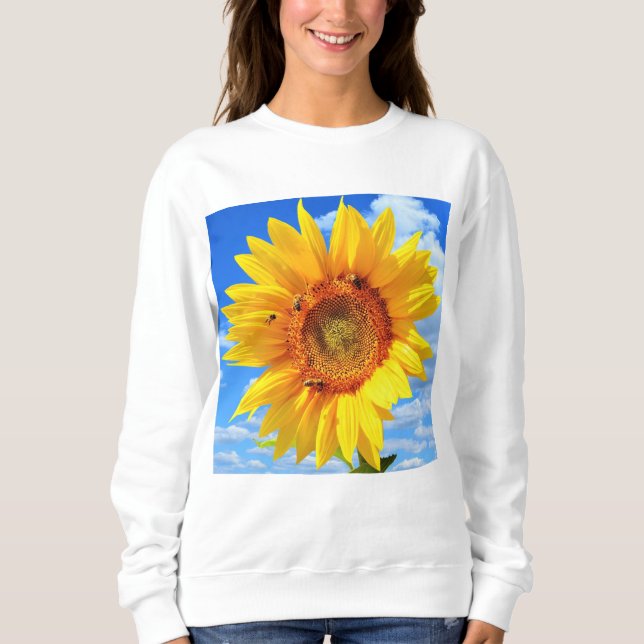 Sunflower with Bees Sweatshirt (Front)