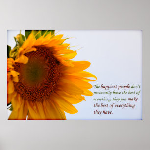 Sunflower with Message Poster
