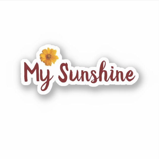 Sunflower with simple typography '' My Sunshine'' (Front)