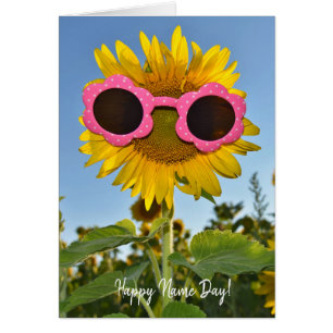 Sunflower with sunglasses for Name Day