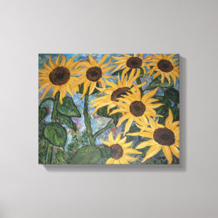 Sunflower Wrapped Canvas