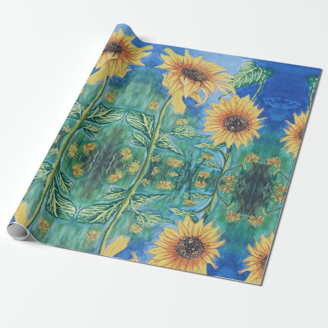 Sunflower  wrapping paper (Unrolled)