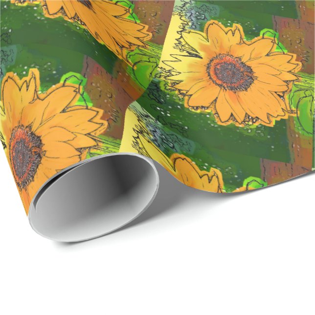 SUNFLOWER WRAPPING PAPER (Roll Corner)
