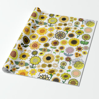 Sunflower Wrapping Paper Gift Paper Boutique 90s