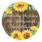 Sunflower Wreath On Barn Wood Look Guest Favour