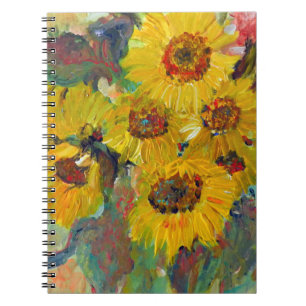 sunflower writing pad notebook