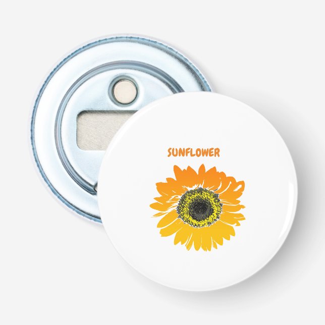 Sunflower yellow   bottle opener (Front)