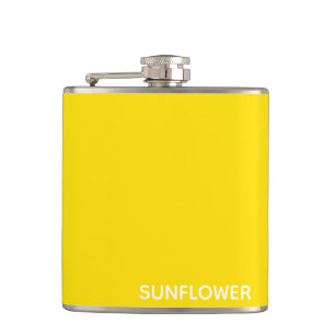 Sunflower Yellow Colour Name Hip Flask