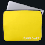 Sunflower Yellow Colour Name Laptop Sleeve<br><div class="desc">Sunflower Yellow</div>