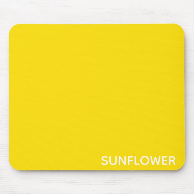 Sunflower Yellow Colour Name Mouse Pad (Front)