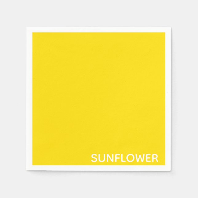 Sunflower Yellow Colour Name Napkin (Front)