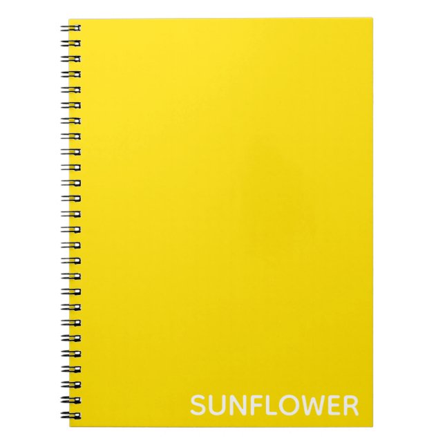 Sunflower Yellow Colour Name Notebook (Front)