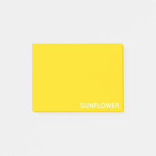 Sunflower Yellow Colour Name Post-it Notes