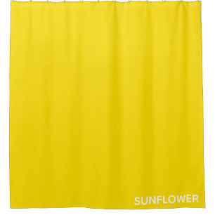 Sunflower Yellow Colour Name Shower Curtain