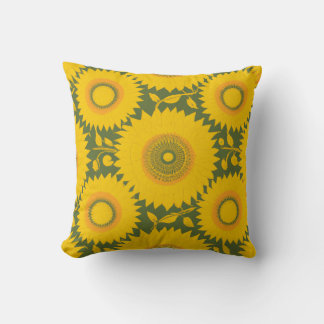 Sunflower - Yellow Floral Design Cushion