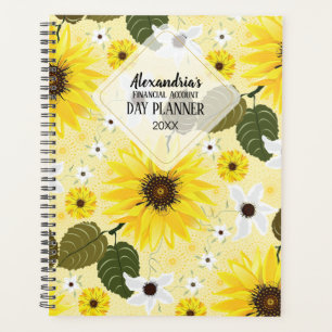 Sunflower Yellow Floral Planner