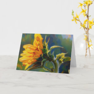 Sunflower Yellow Flower Art Note Card