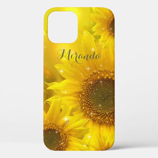 Sunflower Yellow Flower Floral Personalised Case-Mate iPhone Case (Back)