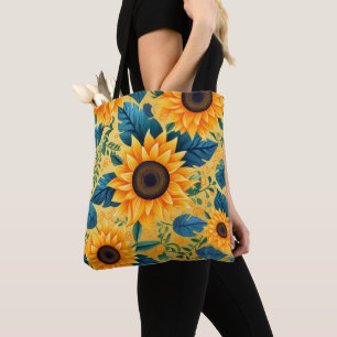 Sunflower Yellow Flower Tote Bag