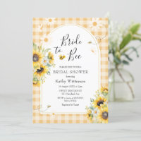 Sunflower Yellow Gingham Bride to Bee Bridal