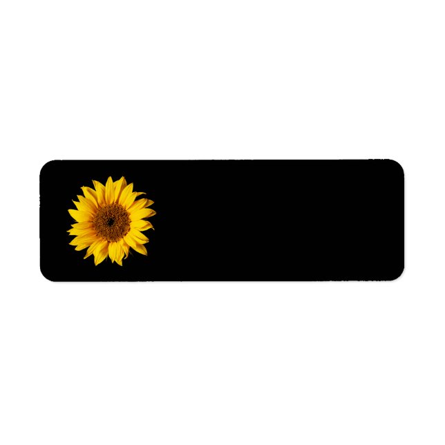 Sunflower Yellow on Black - Customised Sun Flowers (Front)