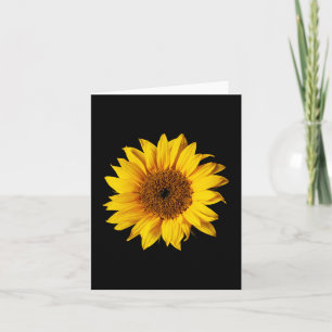Sunflower Yellow on Black - Customised Sun Flowers Card