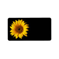 Sunflower Yellow on Black - Customised Sun Flowers