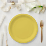 Sunflower Yellow Paper Plate<br><div class="desc">Sunflower Yellow, solid colour.</div>