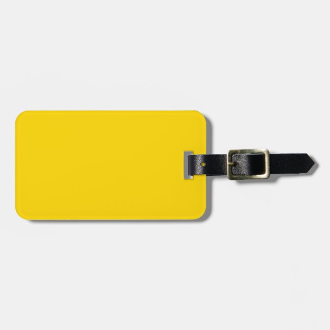 Sunflower Yellow Solid Colour Luggage Tag (Front Horizontal)