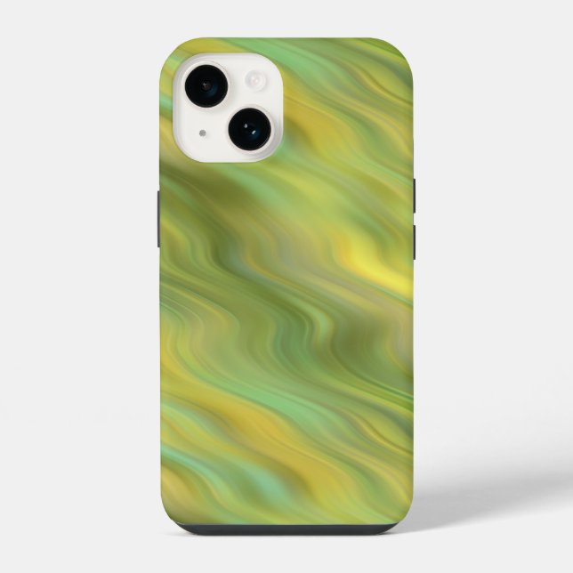 Sunflower Yellow Wavy Texture iPhone Case (Back)