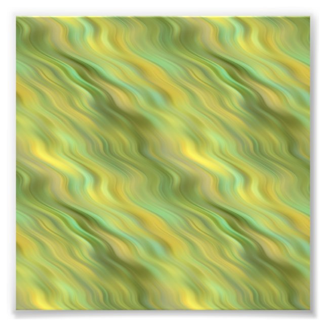 Sunflower Yellow Wavy Texture Photo Print (Front)