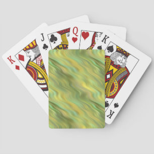 Sunflower Yellow Wavy Texture Playing Cards