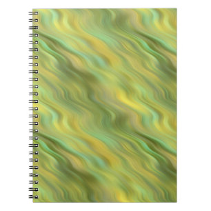 Sunflower Yellow Wavy Texture Spiral Notebook