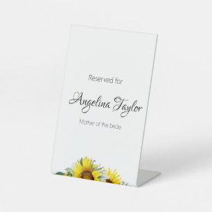 Sunflower  yellow Wedding Tabletop Signs