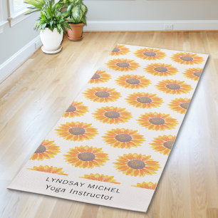 Sunflower Yoga Instructor Yoga Mat