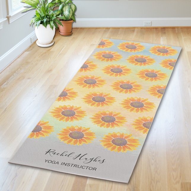 Sunflower Yoga Instructor Yoga Mat (Creator Uploaded)