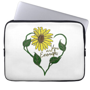 Sunflower You are Enough Laptop Sleeve