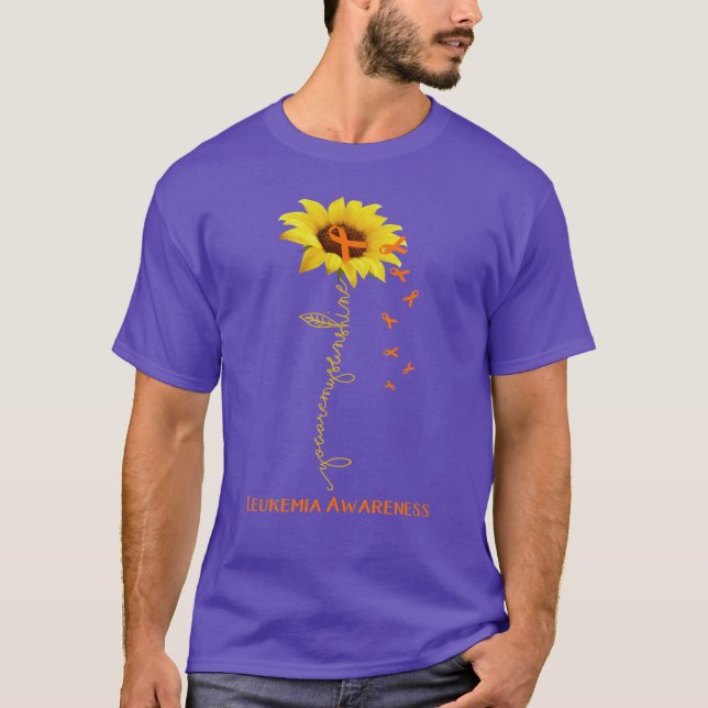 Sunflower You Are My Sunshine Leukemia Awareness g T-Shirt (Front)