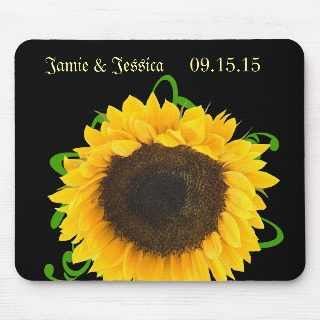 Sunflower You choose Background Colour MousePad (Front)