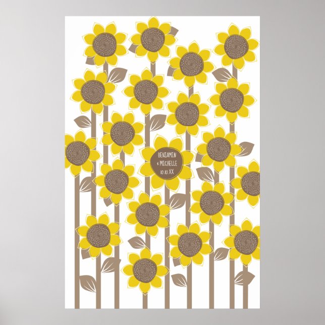 Sunflowers -150 Signature Guest Book Alternative (Front)