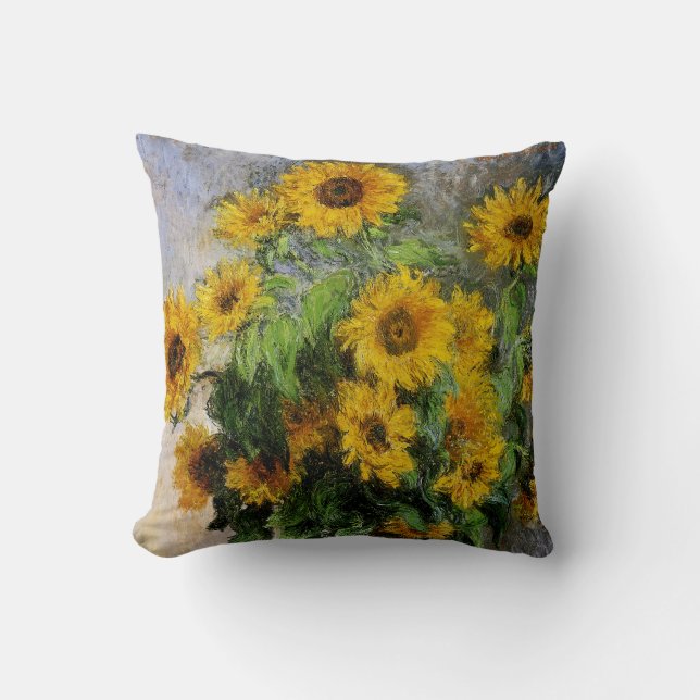 Sunflowers, 1881 by Monet. Cushion (Front)