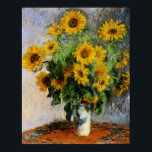 Sunflowers, 1881 by Monet. Poster<br><div class="desc">Vintage Impressionist painting "Sunflowers" by Monet,  1881.</div>