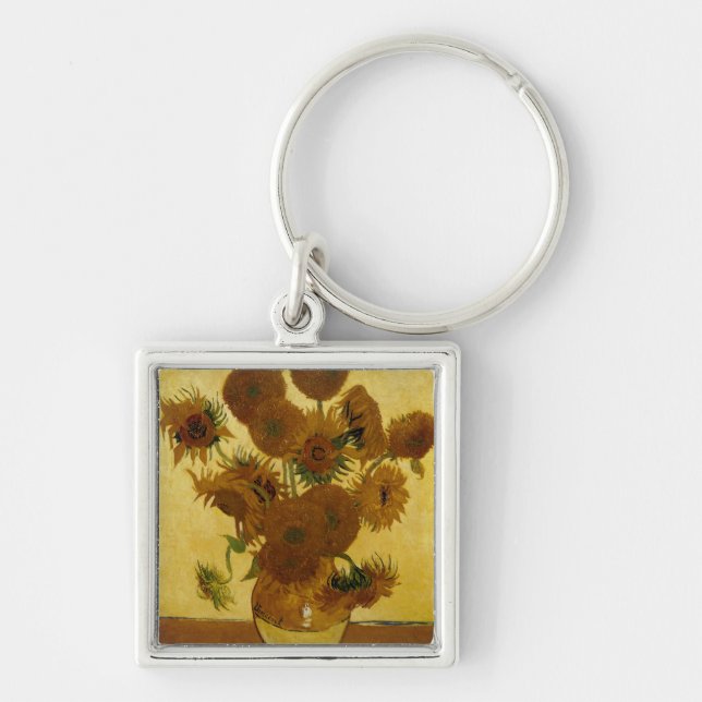 Sunflowers: 1888 by Van Gogh Key Ring (Front)