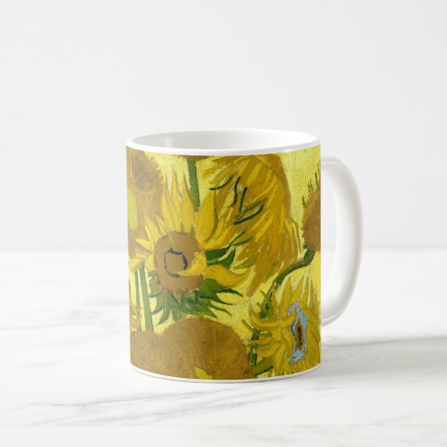Sunflowers, 1889 coffee mug (Front Right)