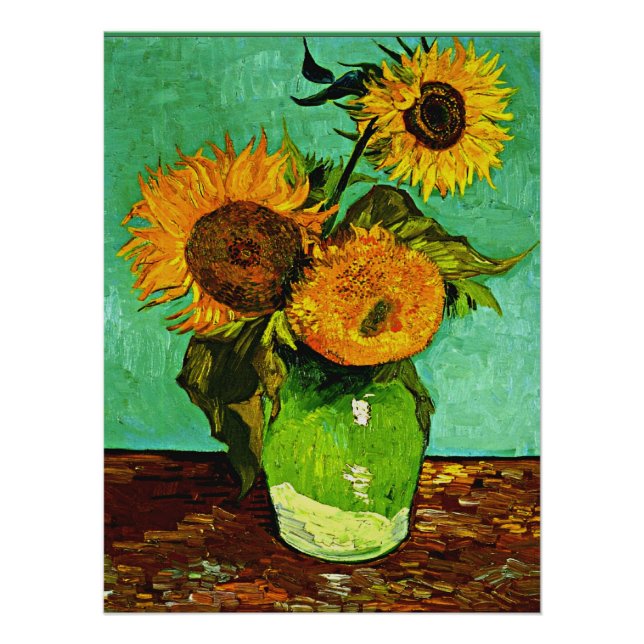 Sunflowers, 3, by Vincent van Gogh Poster (Front)