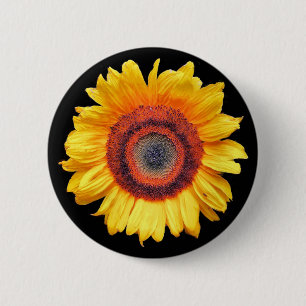 SUNFLOWERS 6 CM ROUND BADGE