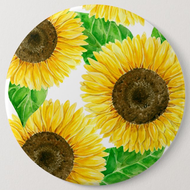 Sunflowers 6 Cm Round Badge (Front)