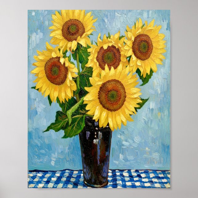 Sunflowers After Van Gogh Poster (Front)