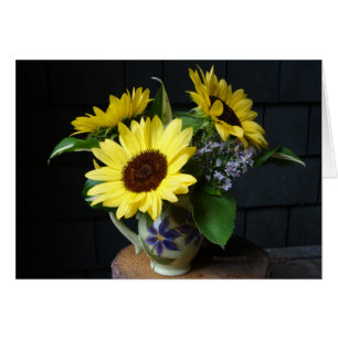Sunflowers and Asters