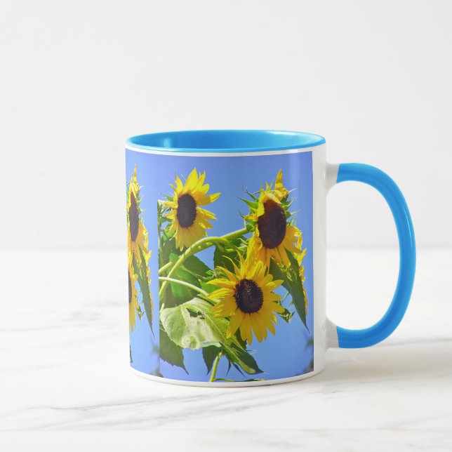  "SUNFLOWERS AND BLUE SKY" MUG (Right)